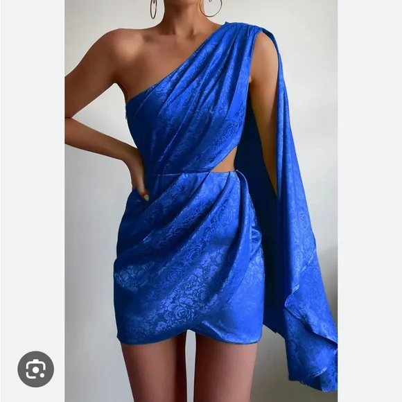 Runawat The Label Dresses | Runaway The Label Serita Royal Blue Dress One Shoulder New! Size Large | Color: Blue | Size: L | Pm-62791739's Closet